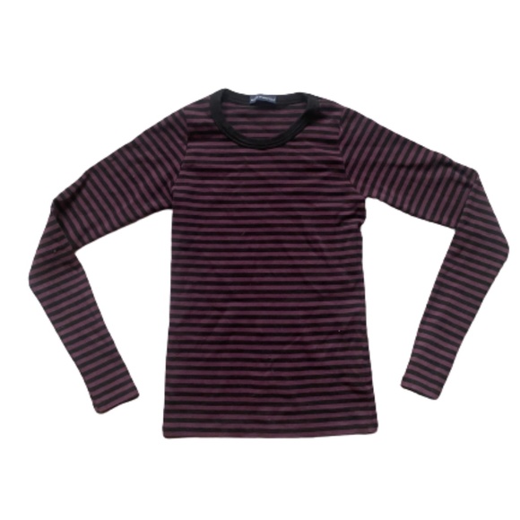 Brandy Melville Tops - REAL BRNADY MELVILLE STRIPED LONG SLEEVE SHIRT DOWNTOWN GIRL STYLE ITGIRL Y2K